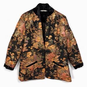 Soft Surroundings Westbury Garden Metallic Jacquard Jacket Size PXL Boho Luxe